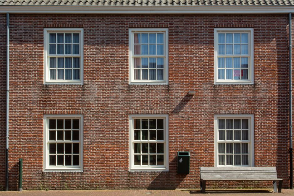 Beautiful house exterior with replacement windows